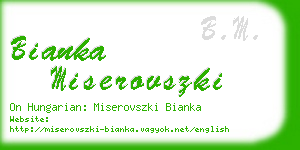 bianka miserovszki business card